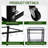 2-Tier Outdoor Grill Cart With Locking Wheels & Tool Hooks, Movable BBQ Prep Table, Rolling Serving Bar Cart For Patio, Backyard, Pizza Oven Stand, Black-1370207314