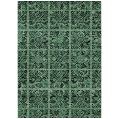 Tapis intérieur lavable 10 pi x 14 pi Medallion