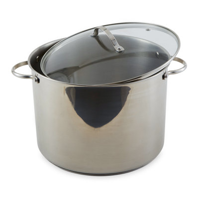 Design Imports 8 pte Marmite en acier inoxydable avec couvercle