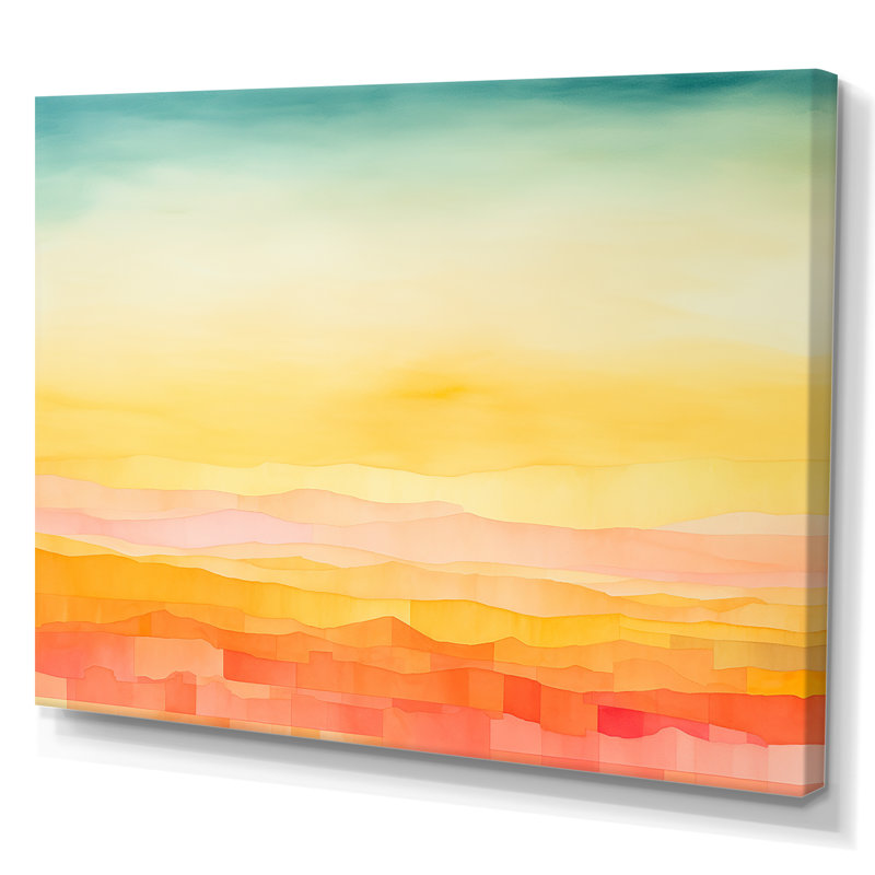«Bold Sunset Coastal Horizon I», reproduction sur toile, Toile tendue, H 30 po x l 40 po