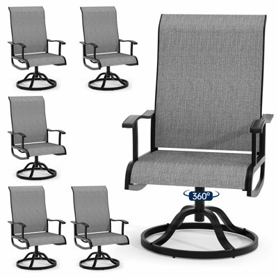Ensemble de chaises berçantes pivotantes 360 °