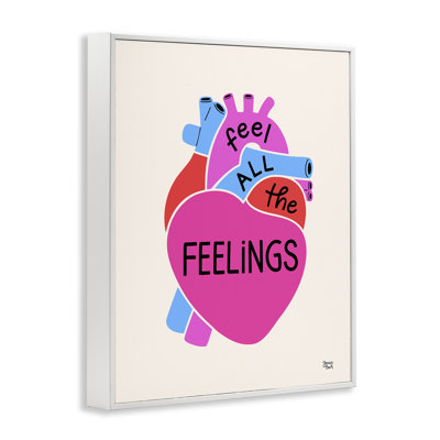 «Feel All The Feelings», estampe numérique encadrée noire par Jessica Beck
