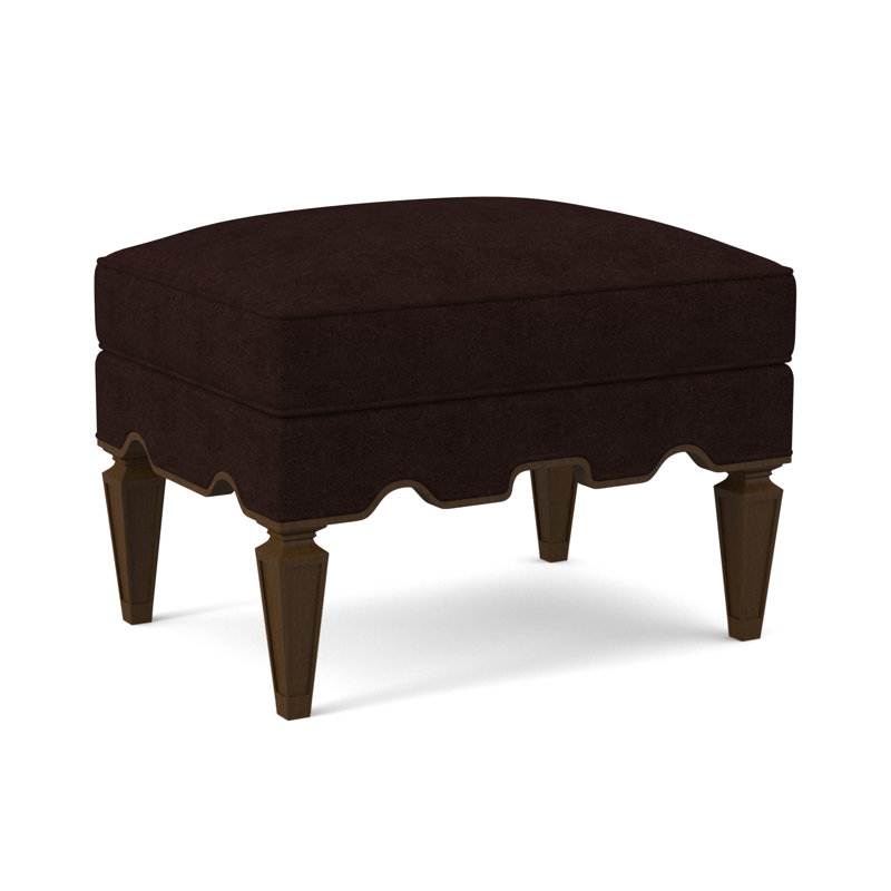 Repose-pieds Palm Beach, Noyer noir, Mélange de polyester acajou Margaret