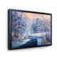 Forêt de Noël pastel avec rivière - peinture sur toile-60161022-60161026