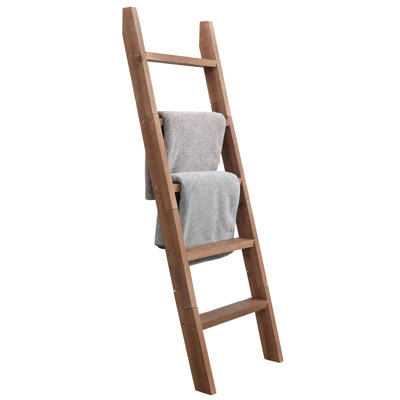 58In Wooden Blanket Ladder With Shelves