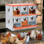 Nichoir en métal orange ventilé pour canards, avec coussin en fibre de coco, montage rapide et facile, ventilation optimisée, structure naturelle et sécurisée.
