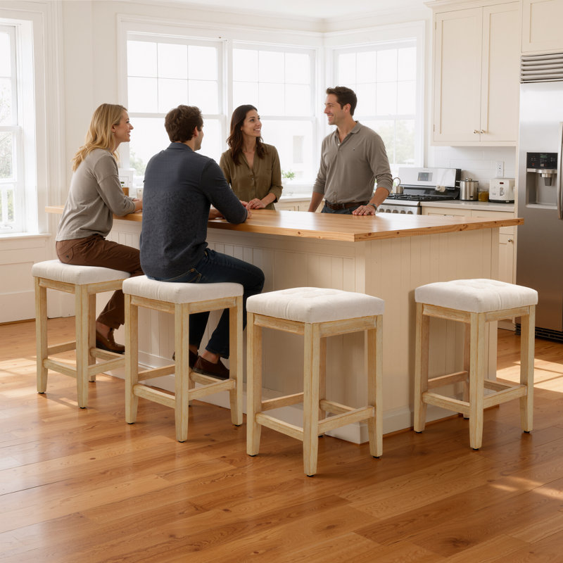 Tabouret de bar 24 po Yerly, Beige, 3