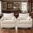 Boucle Swivel Armchairs Set Of 2, Modern Deep Seating Lounge Chairs With Accent Pillows-1828776341