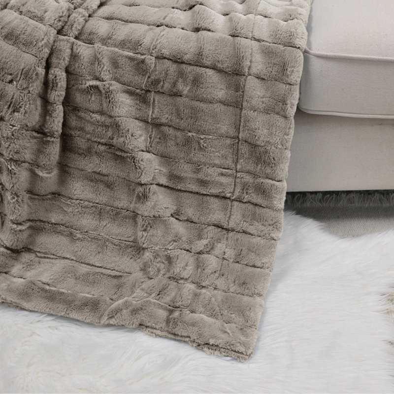 Knitted Throw Blanket, Fungi, 127cm W x 152.4cm L