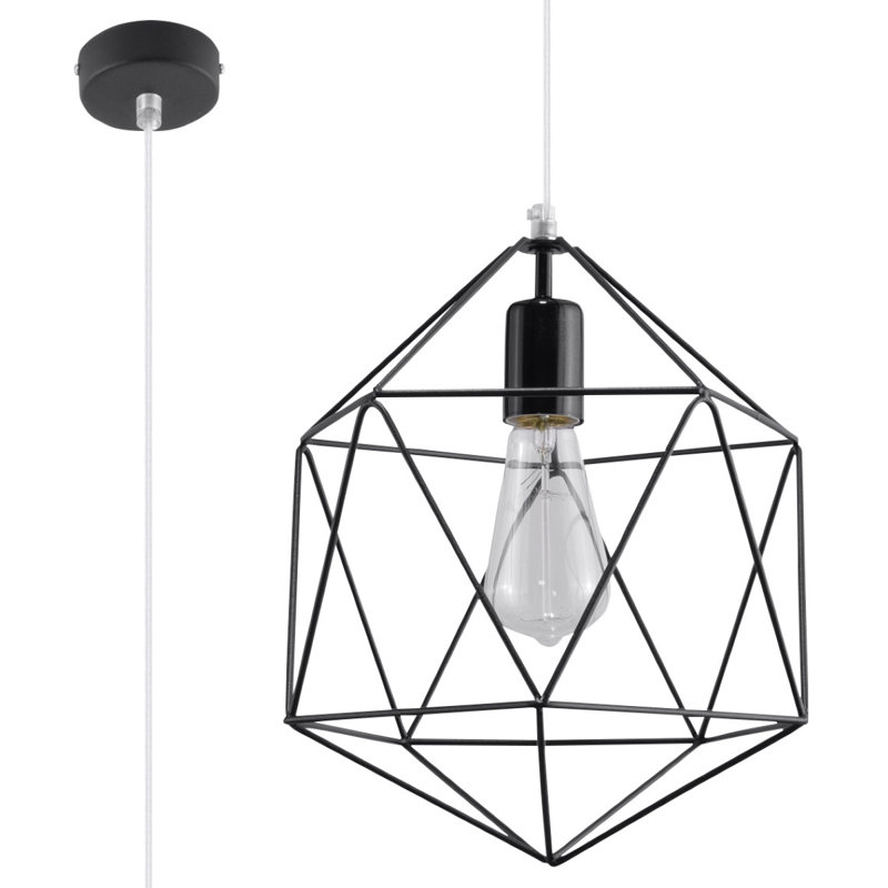 Skadi 1 - Light Geometric Pendant, Black