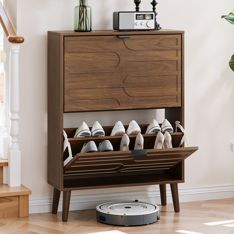 Rangement à chaussures 23,62 po Mid-Century, 23,62 pouces