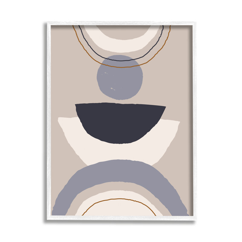 «Boho Inspired Abstraction», impression sur toile, H 30 po x l 24 po x 1,5 po, Giclée encadrée blanc bord de mer