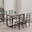 Ensemble de table de salle à manger 48 pièces en bois 48 po pour 4 panneaux de fibres à densité moyenne, dossier incurvé, conception Tuck compacte, table de 176 lb, boîte mince de 4,7 po-783621579-783621581-796115047