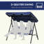 3 balancelles de patio bleu foncé. Coussin amovible. Structure en acier robuste. Auvent réglable inclinable pour la piscine, la cour arrière. Détendez-vous et détendez-vous. Capacité de poids de 440 lb. L 67,75 po x P 43,25 po et H 60,25 po