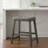 2-piece Set Of Backless Bar Stools With Leather Seats And Wooden Legs, Suitable For Kitchens And Bars-647064066