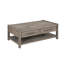 Table basse 50 po, aucun assemblage requis, finition chêne blanc