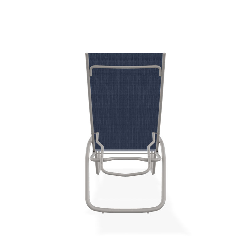 Outdoor Rust-Resistant Metal Chaise Lounge, Textured Warm Gray, Mavi