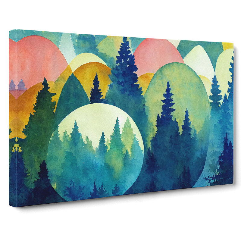 Pine Tree Forest Vol.2 - Wrapped Canvas Print, 35cm H x 50cm W x 3cm D