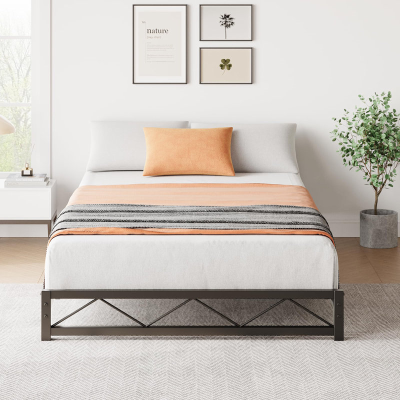 Goldwin Metal Platform Bed, Twin, Black