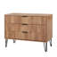 Commode cannelée moderne de 35 po à 3 tiroirs Dumbo-677466825