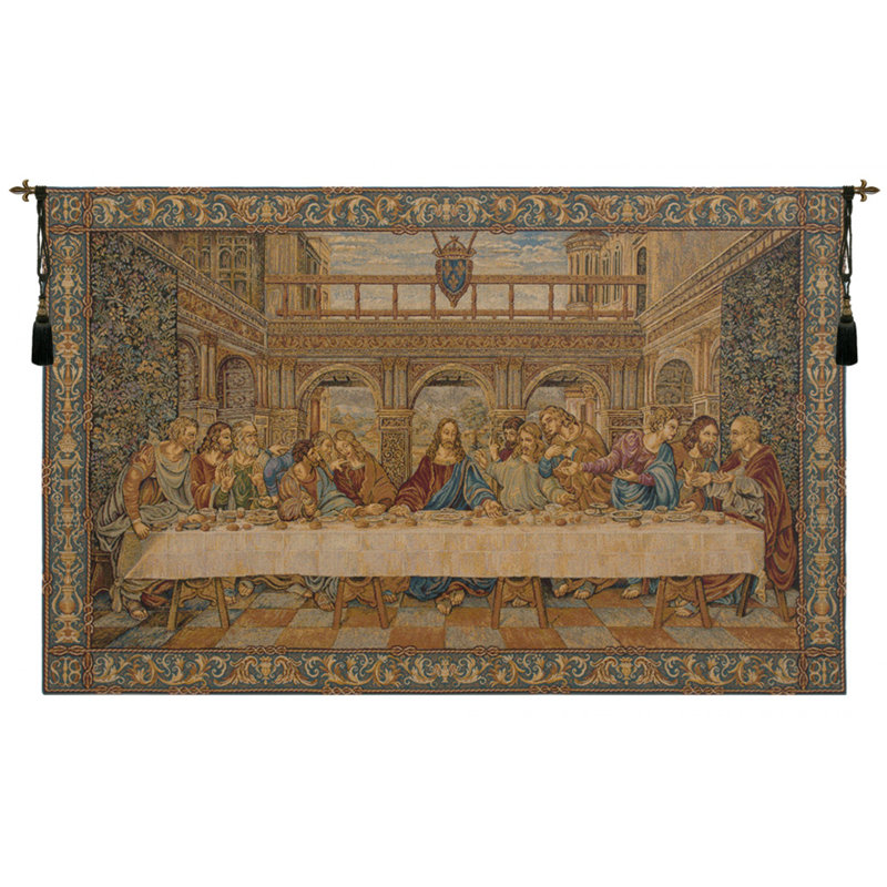 Loom Woven Cotton Blend Wall Hanging, 24" H x 42" W x 0.1" D