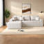 Faux Leather L-Shaped Sectional Left Hand Facing