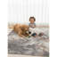 Tapis intérieur / extérieur en mosaïque gris / beige 8 pi x 11 pi (7 pi 9 po x 10 pi 8 po) de Joni-598999992