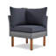 Ensemble de meubles de patio en rotin 9 pièces, ensemble de conversation extérieur avec pieds en bois d'acacia et plateau de table, ensemble de canapé modulaire en rotin avec table basse, coussin lavable, gris