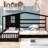 Twin Size Wood House Bed With Long-Lasting Slatted Formation And Fence In Secure