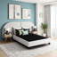 Oatmeal Modern Queen Bed