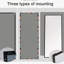 Cadre en alliage d'aluminium noir pleine longueur 70 po x 31 po, incliné ou fixé au mur, haute définition, incassable, idéal pour la chambre à coucher, le salon, le couloir - décor moderne pour la maison