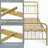 Dravin Metal Platform Bed Frame with Vintage Headboard and Footboard-790985213-779075233