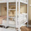 Lit superposé simple en bois d'hévéa simple avec 2 tiroirs, convertible en 2 lits simples, lit superposé simple avec échelle et garde-corps, blanc-254750125