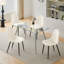 Bircan Glass Top Metal Base Dining Table