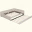 Lit plateforme tapissier avec port USB et lit gigogne simple