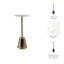 Table d'appoint Rejanae Marble and Brass Inlay