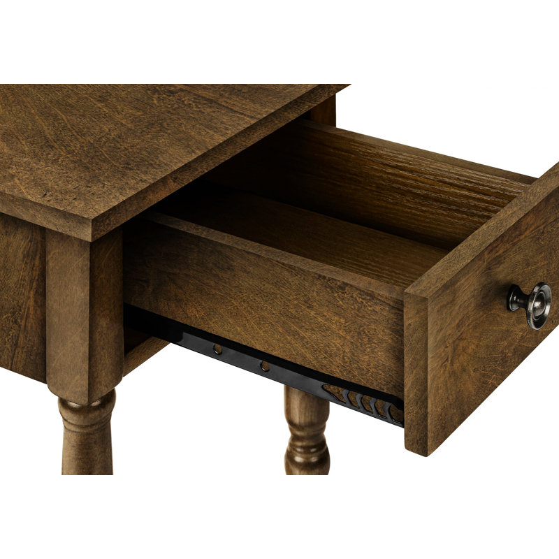 Table de chevet pour chambre à coucher, table de chevet, table d'appoint, table de bout, table d'appoint avec tiroir de rangement et tablette inférieure