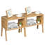 Table de bout en bois massif avec rangement Comstock
