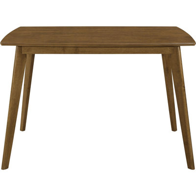 Rectangular Chestnut Table - Solid Construction, Angled Legs For A Option Retro Chestnut Wood Dining Rectangular, Nostalgic Feel
