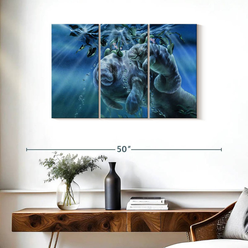 Brampt Manatees Sunshine, 24" H x 38" W