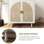 31,57 po H Armoire de rangement en bois à 2 portes avec tablette réglable-1558174213