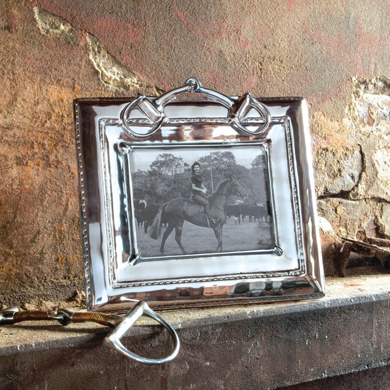 Western Equestrian Metal Picture Frame