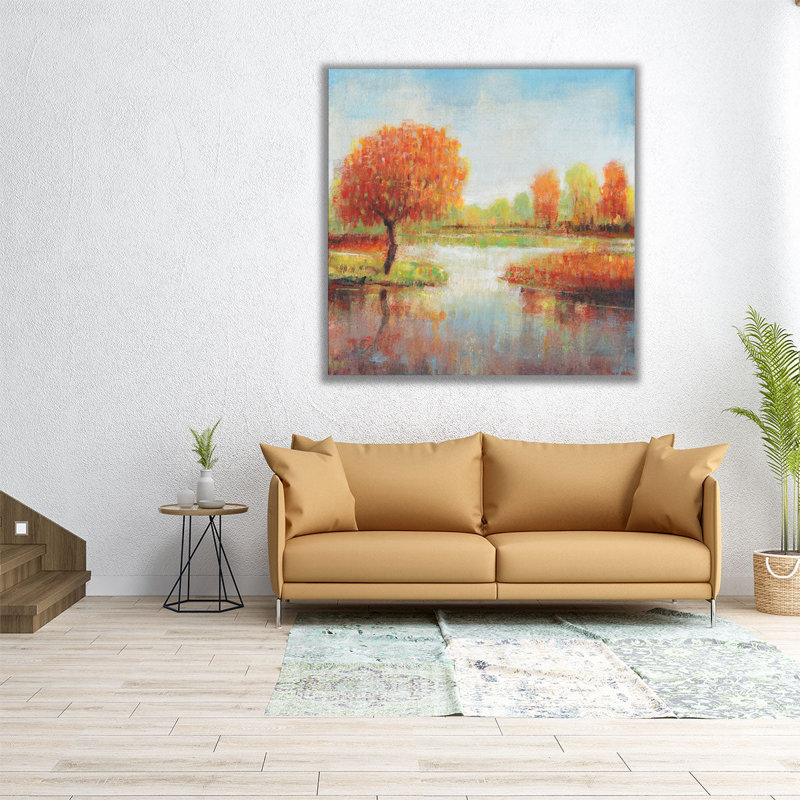 Lake Reflections I - reproduction d'art sur toile, H 12 po x l 12 po