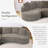 Boneless Chaise Curved Corduroy Sectional Sofa, Extra Large Deep Seats, Modular Layout, No Assembly-329000109-329000104