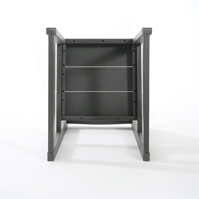2-Pack HDPE outdoor & garden backres Modernist Designt chairs, Gray