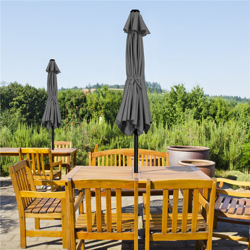 Charlean 226cm Tilt Parasol, Grey