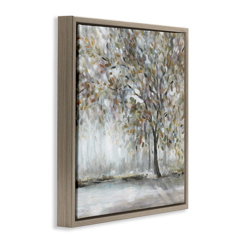 Peinture d'arbre de forêt, H 18 po x l 18 po, Brun