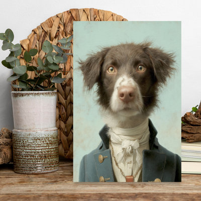 «Regency Dog Gentleman Elegant Vintage», art mural fantaisiste