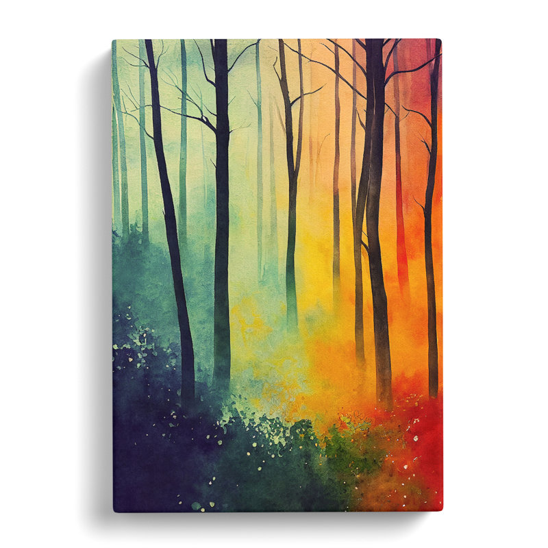XV1022-4935X Vibrant Forest No.2 - Print, Wrapped Canvas, 60cm H x 40cm W, No Matte