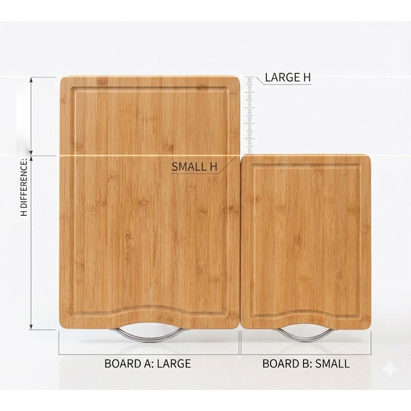 Heavy Duty Bamboo Cutting Board, 16" x 12"